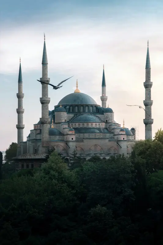 Blue Mosque landmärke med HelloRoam eSIM för resedata