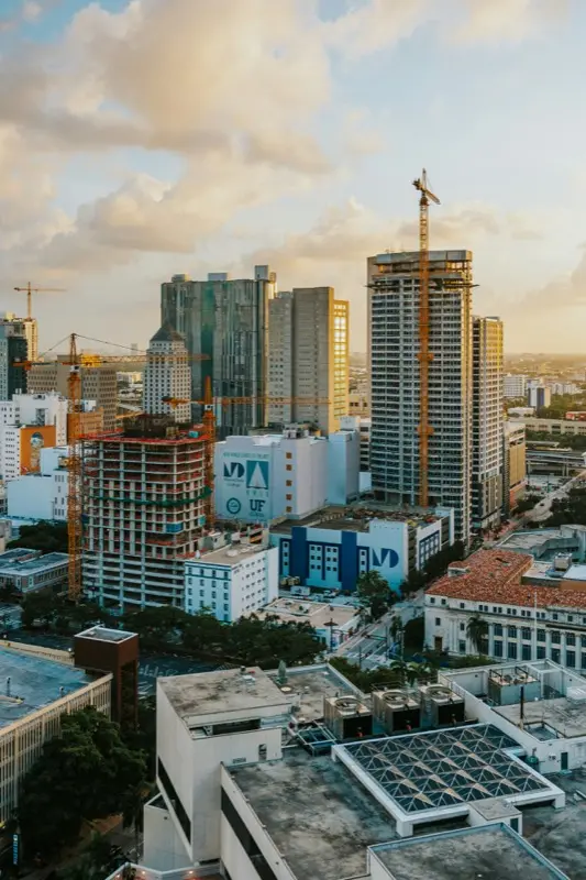 Miami Skyline in Miami United States with HelloRoam eSIM data plan connectivity while traveling