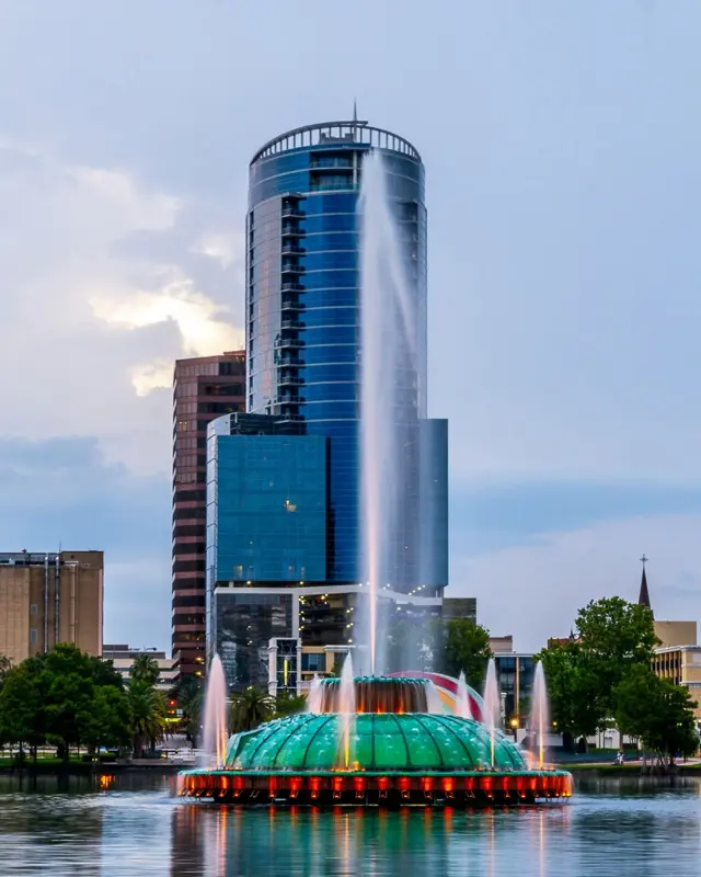 Lake Eola in Orlando United States with HelloRoam eSIM data plan connectivity while traveling