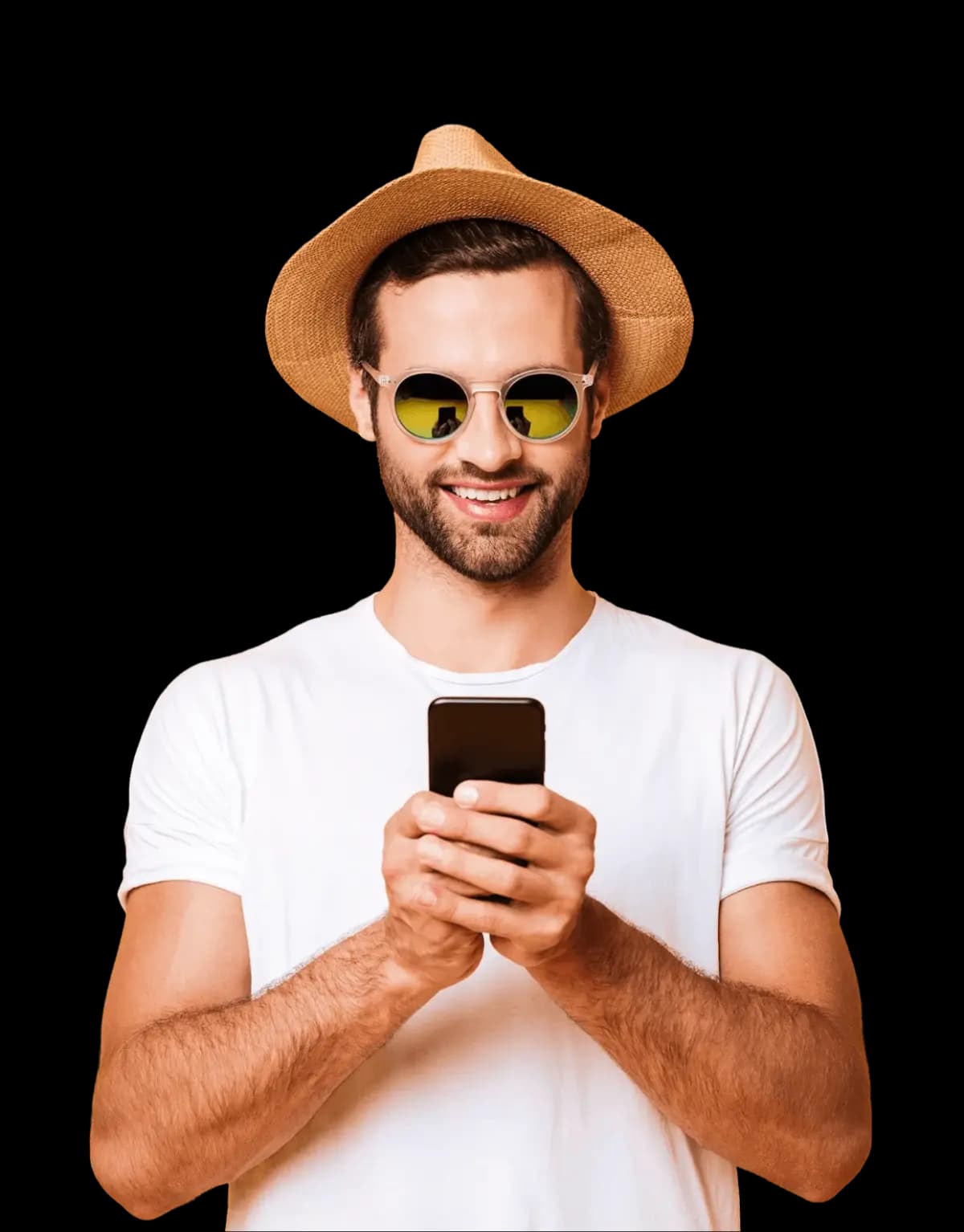 Illustration of a traveler holding a smartphone showcasing eSIM activation and what to expect after confirming device compatibility