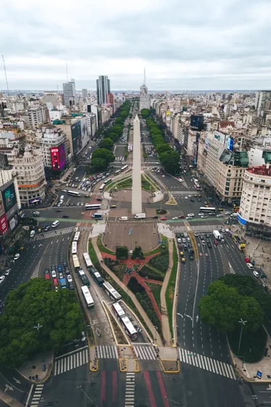 Obelisco de Buenos Aires Avenida 9 de Julio Jpg معلم سياحي مع HelloRoam eSIM لبيانات السفر
