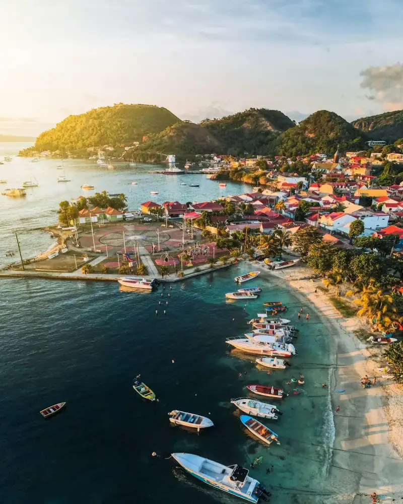 Guadeloupe eSIM data plan for Caribbean island travel coverage with HelloRoam service