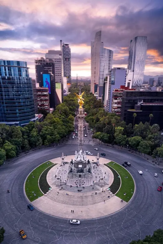 Ngel de La Independencia Angel of Independence Paseo de La R reisbestemming met HelloRoam eSIM voor internetverbinding