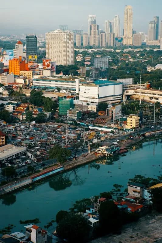 Pasig River And Manila Skyline Ortigas Bgc Corridor in Manila Philippines with HelloRoam eSIM