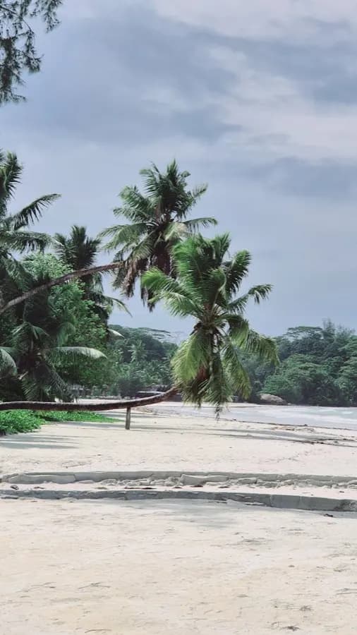 eSIM Praslin Seychelles - Pantai Anse Lazio dengan batu granit besar, laut pirus, dan pohon kelapa