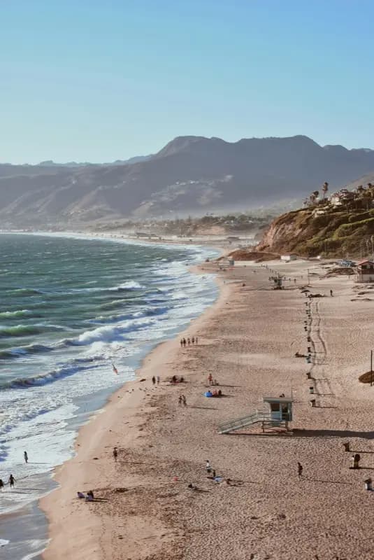 Malibu Beach in California United States with HelloRoam eSIM data plan connectivity