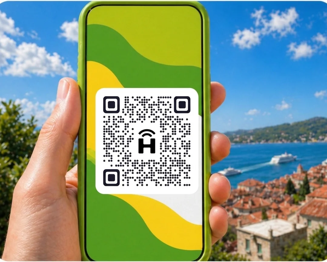 Scan to download the HelloRoam eSIM app for iOS and Android