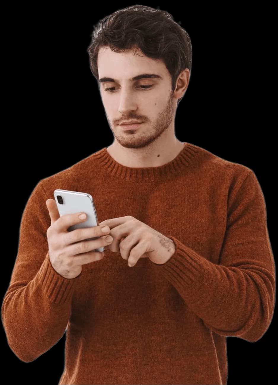 Maqueta de mòbil mostrant l'app HelloRoam amb una eSIM activa