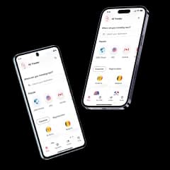 Holafly eSIM app screens showing destination browsing and plan selection
