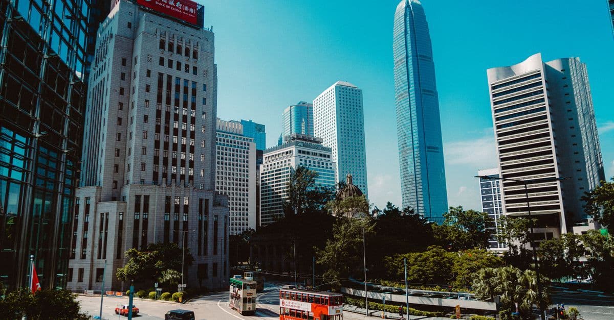 Dense skyscrapers and bustling streets showcase what makes central business districts like Hong Kong's Central essential