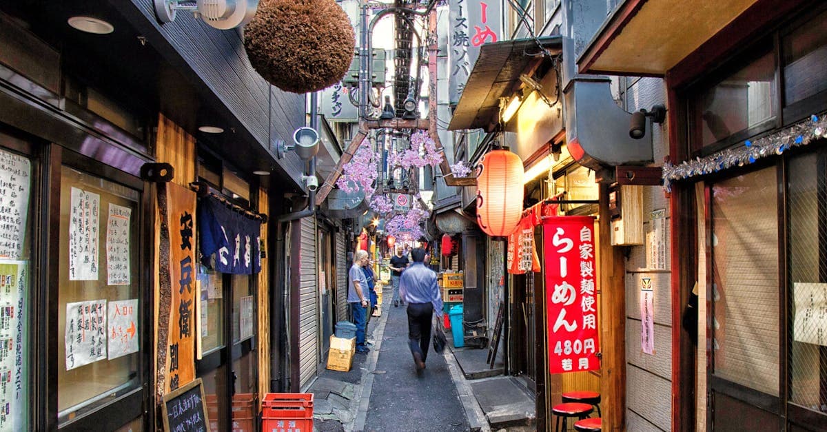 A quiet back-alley in Tokyo lined with traditional restaurants, away from the usual tourist spots