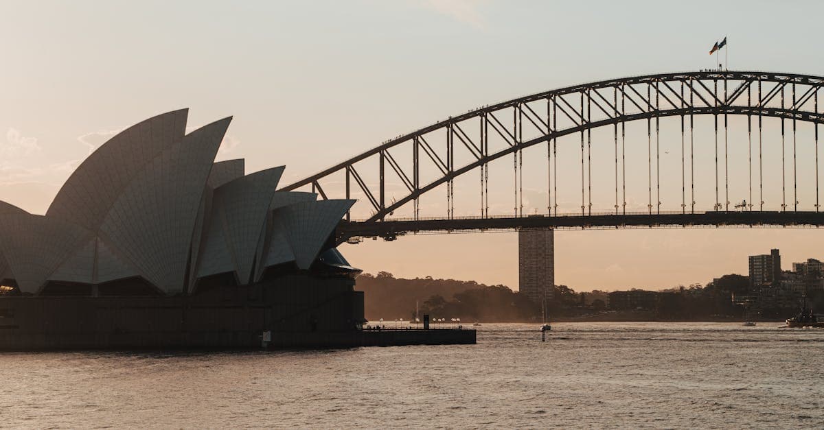 Sydney Opera House and Harbour Bridge at dusk, gateway to the cheapest countries to travel