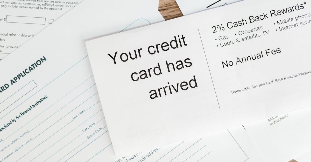 Close-up of a credit card arrival letter amongst financial documents, representing SMARTY's data credit-back feature