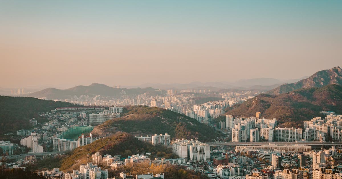 Aerial view of Seoul's mountain-framed skyline capturing the city's year-round appeal for things to do in Seoul