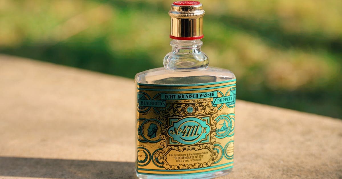 Classic 4711 perfume bottle in natural sunlight, showcasing its elegant design.