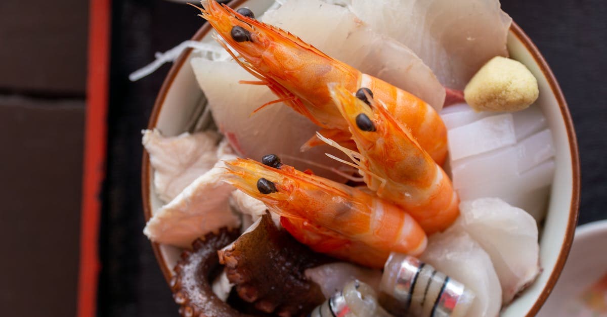 Fresh sashimi bowl with shrimp, octopus and fish — what to eat in Japan when you first arrive