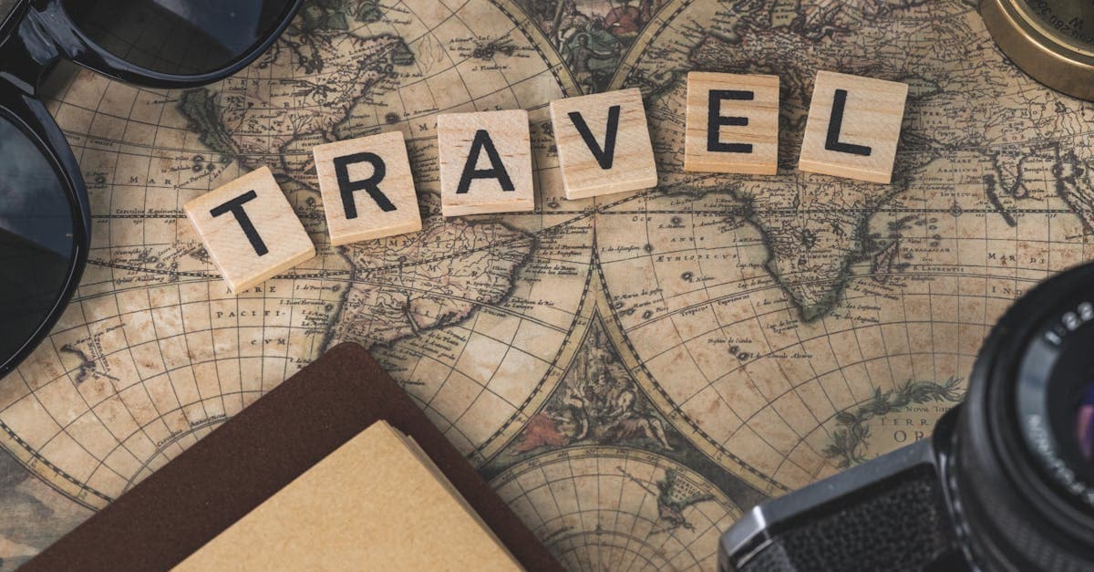 Vintage travel map with camera and compass for planning Canadian vacation adventures