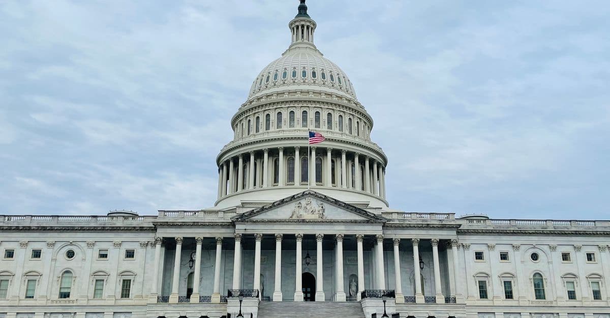 Front view of the iconic US Capitol Building in Washington DC, headquarters of the STEP registration program