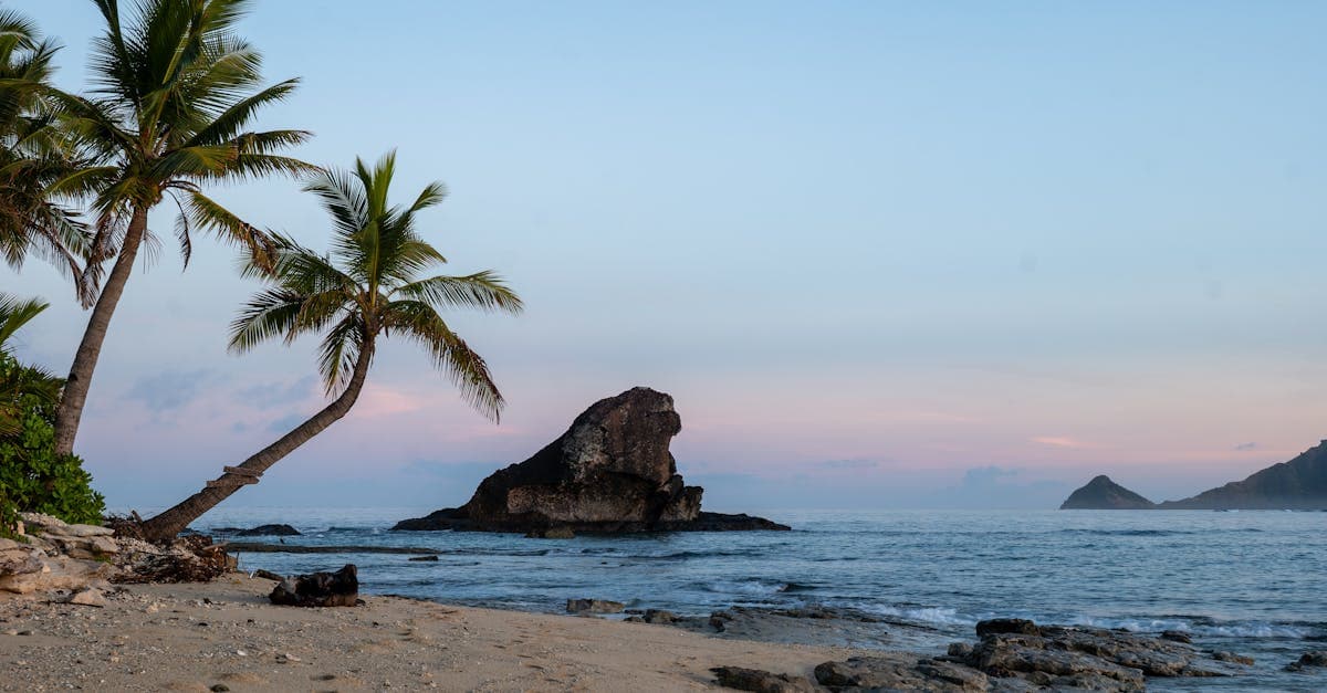 Sunrise over Kuata Island's palm-fringed beach, setting the scene for practical Fiji holiday health and safety tips