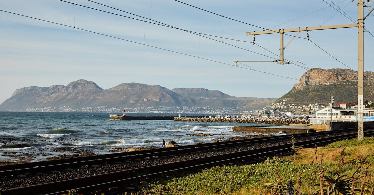 Scenic coastal railway in South Africa where travellers rely on connectivity and comprehensive travel cover