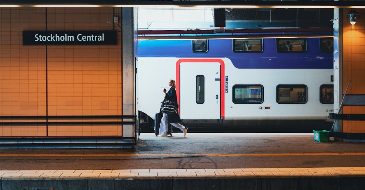 Kvinna med resväska på Stockholms centralstation – praktiska tips för hur du får jobb och kan jobba utomlands