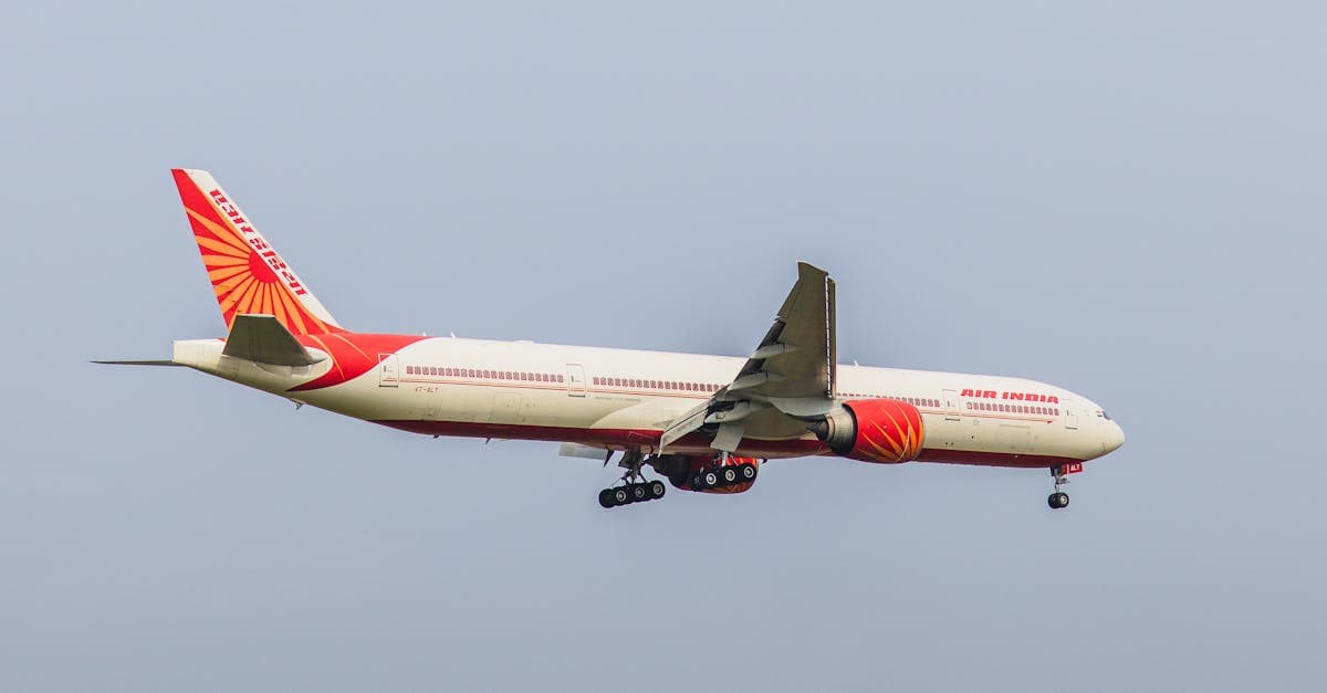Air India Boeing 777 in cruising flight, offering direct toronto to delhi flights from YYZ to DEL