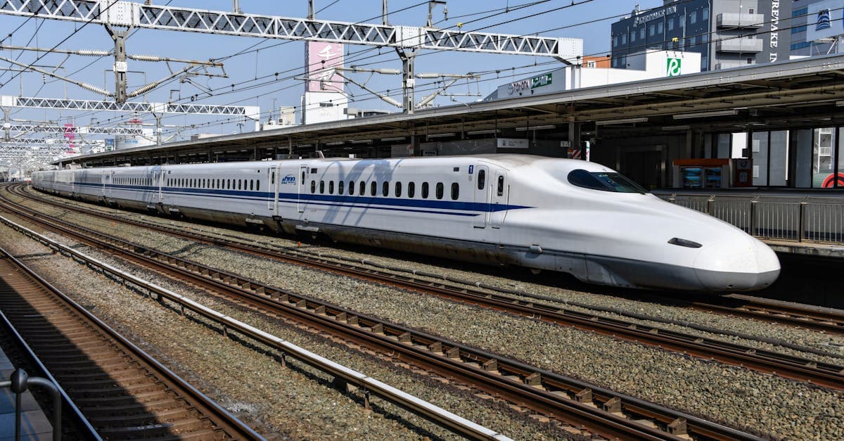 Shinkansen bullet train at Hamamatsu Station, the fastest way to cover a japan itinerary by rail