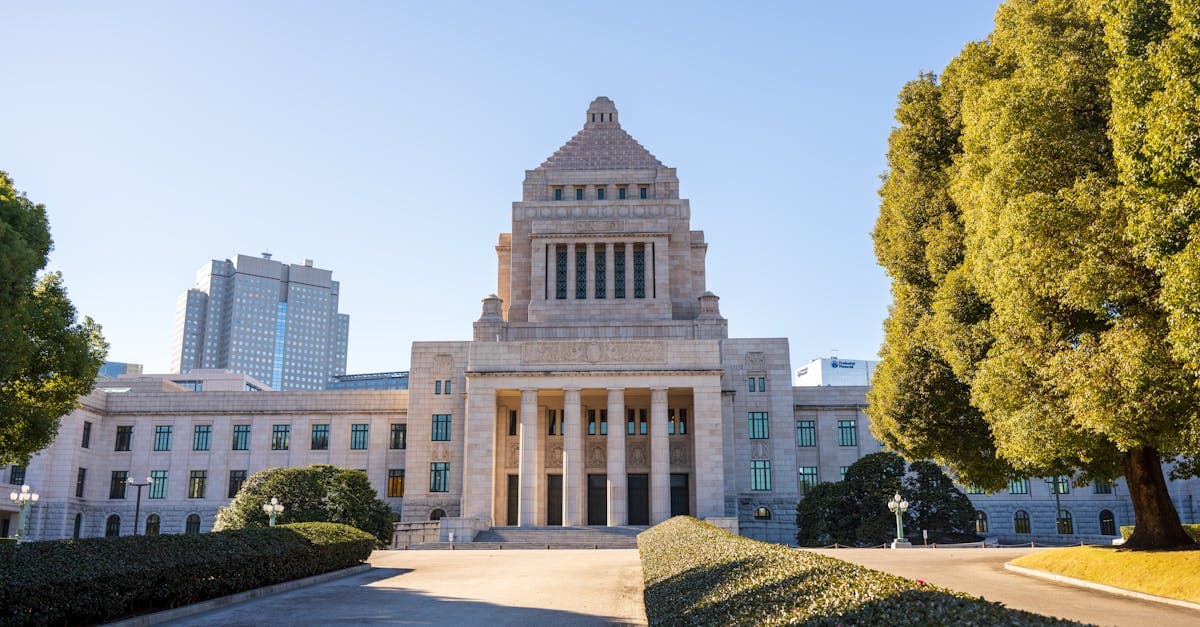 東京・国会議事堂の正面外観。ESTA申請の対象となる日本国籍保持者にとって象徴的な建物。