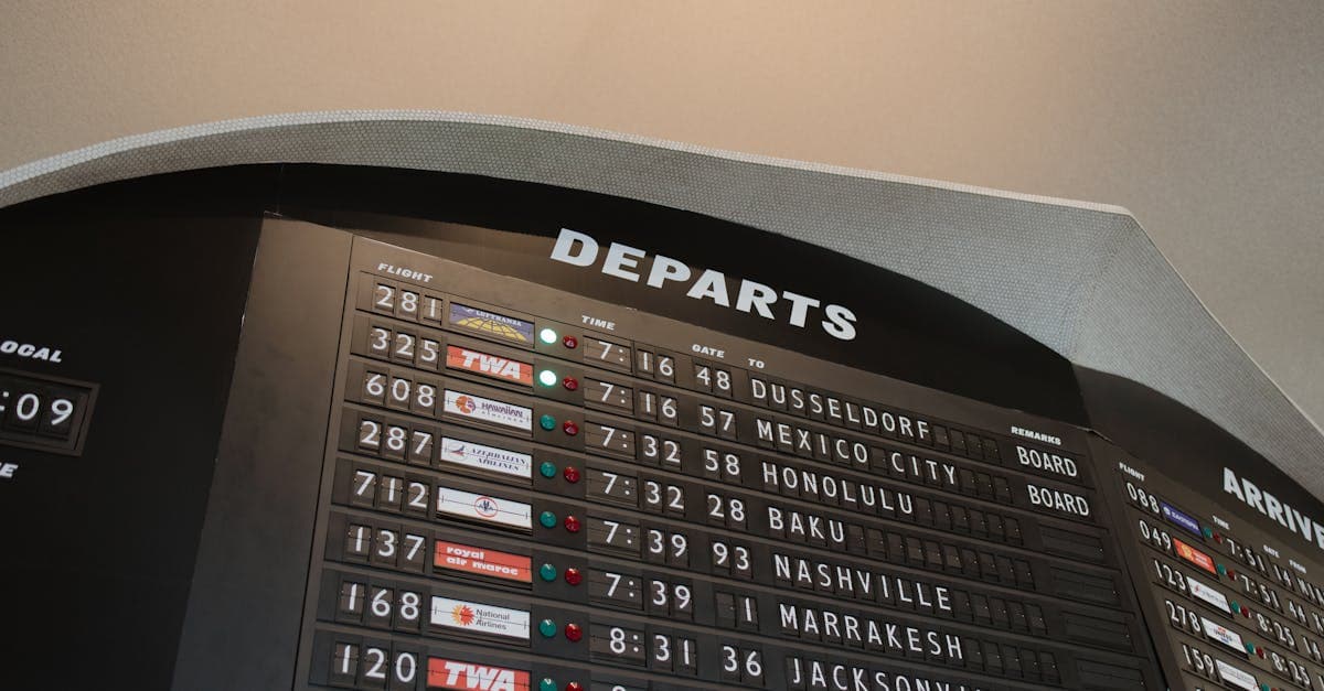 Close-up of JFK Airport departure board helping travelers choose the best eSIM card for international travel