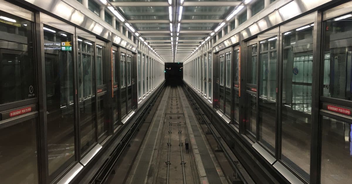 Sydney Airport Link underground train tunnel, offering a fast rail connection to Central Station.
