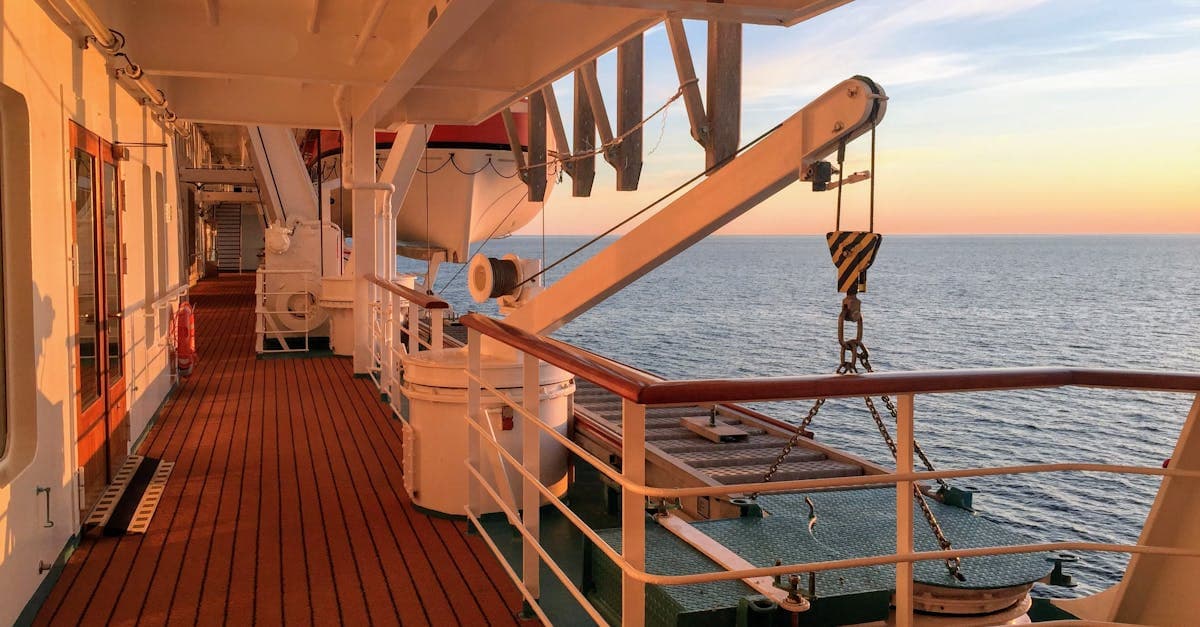 Promenade deck overlooking the ocean at sunset, a must-know spot for travellers learning Carnival's 3:1:1 packing rule