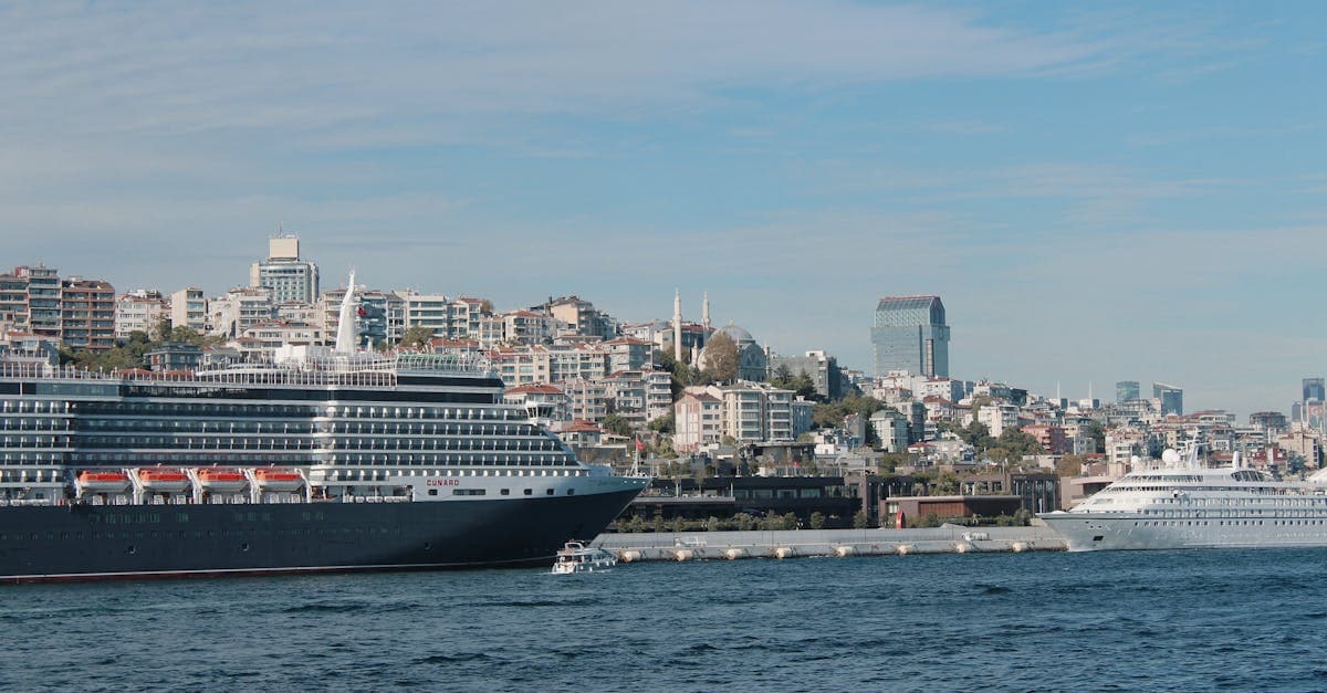 Türkiye'de cruise gemisi seçenekleri için İstanbul limanında yanaşmış birden fazla yolcu gemisi