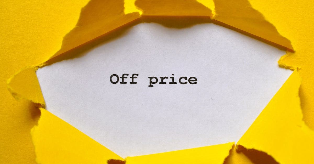 Yellow paper revealing Off Price text, highlighting the cost considerations behind 02 sim only deals