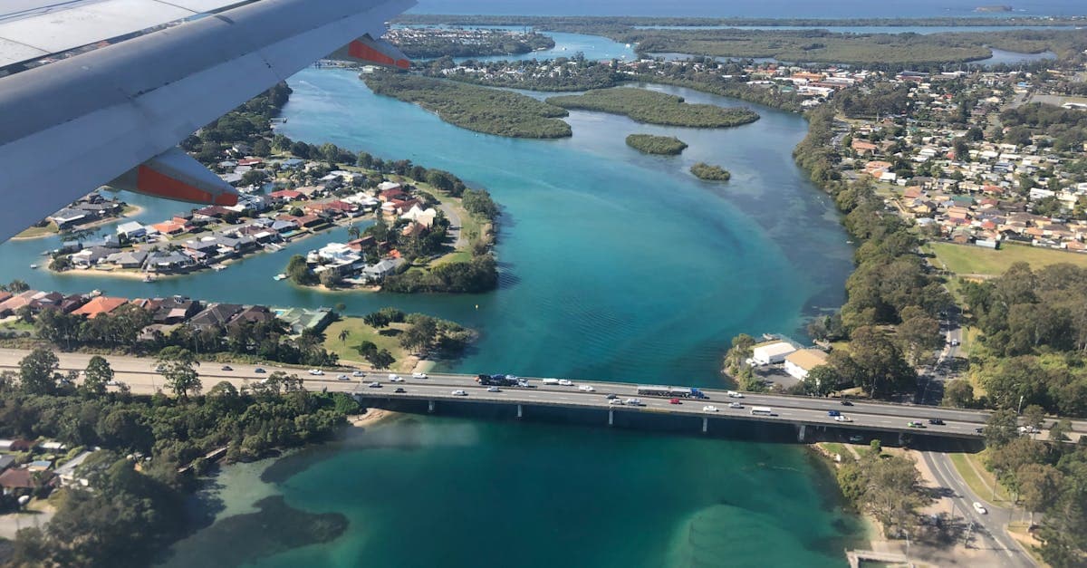 Stunning aerial view of Banora Point, NSW, Australia, showcasing landscapes and waterways.