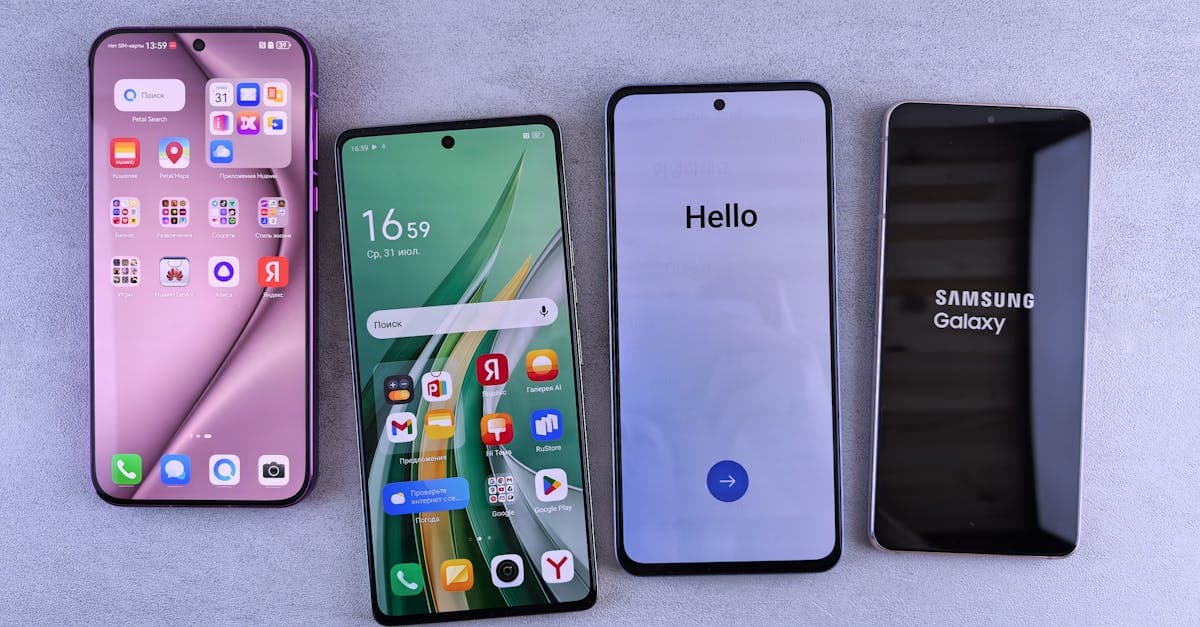 Four smartphones side by side representing the range of mobile plans NZ visitors can choose from.![image