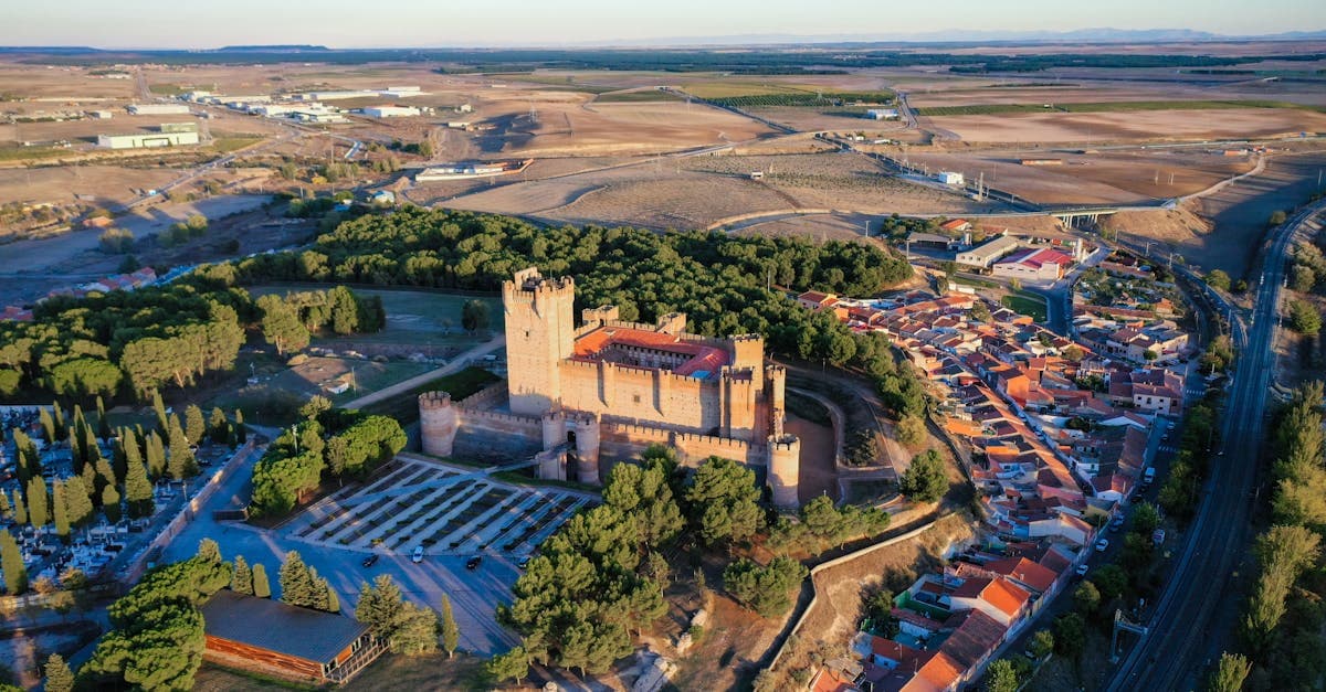 Vista aérea del Castillo de la Mota en Medina del Campo, símbolo de los grandes premios internacionales de MotoGP