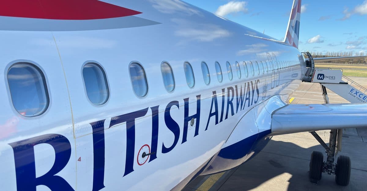 British Airways aircraft on the tarmac, a reminder to organise your travel eSIM before your London trip