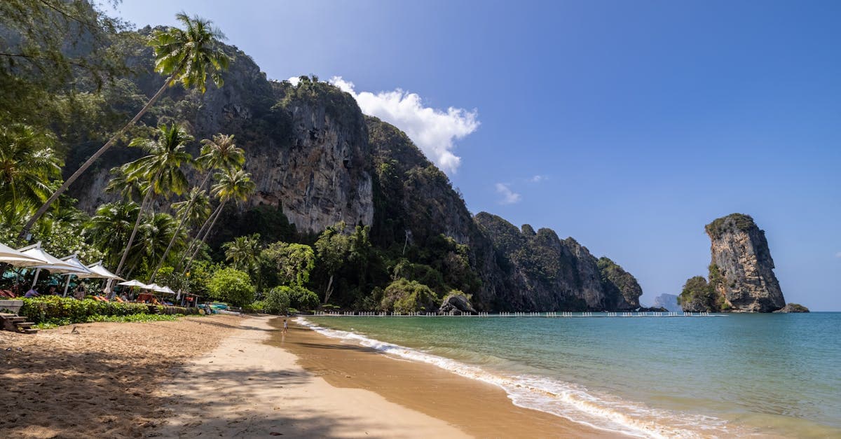 วิวชายหาดอ่าวนางและหน้าผาหินปูนสูงตระหง่าม จุดเริ่มต้น things to do ao nang ที่สมบูรณ์แบบ