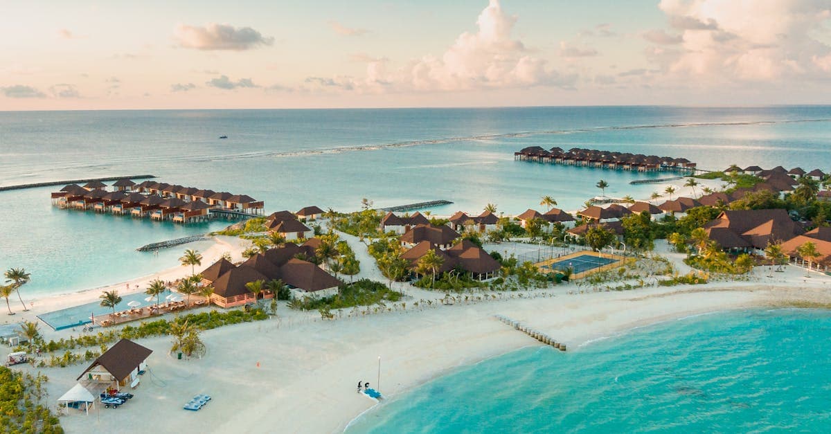 Overwater bungalows in the Maldives, a visa-free destination among cheapest countries to visit from India