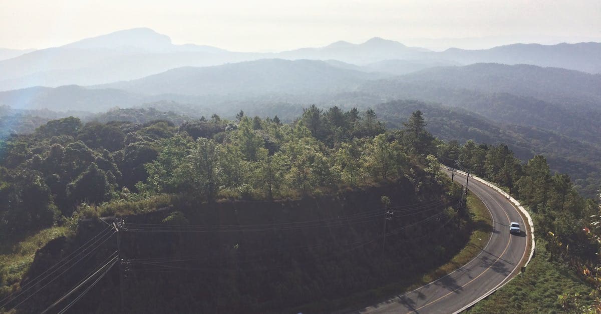 Aerial view of Chiang Mai's forested hills during the burning season, thailand weather's most hazardous period
