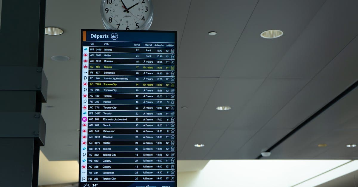 Airport departure board showing flight schedules and times, useful for planning a toronto to tokyo flight![image