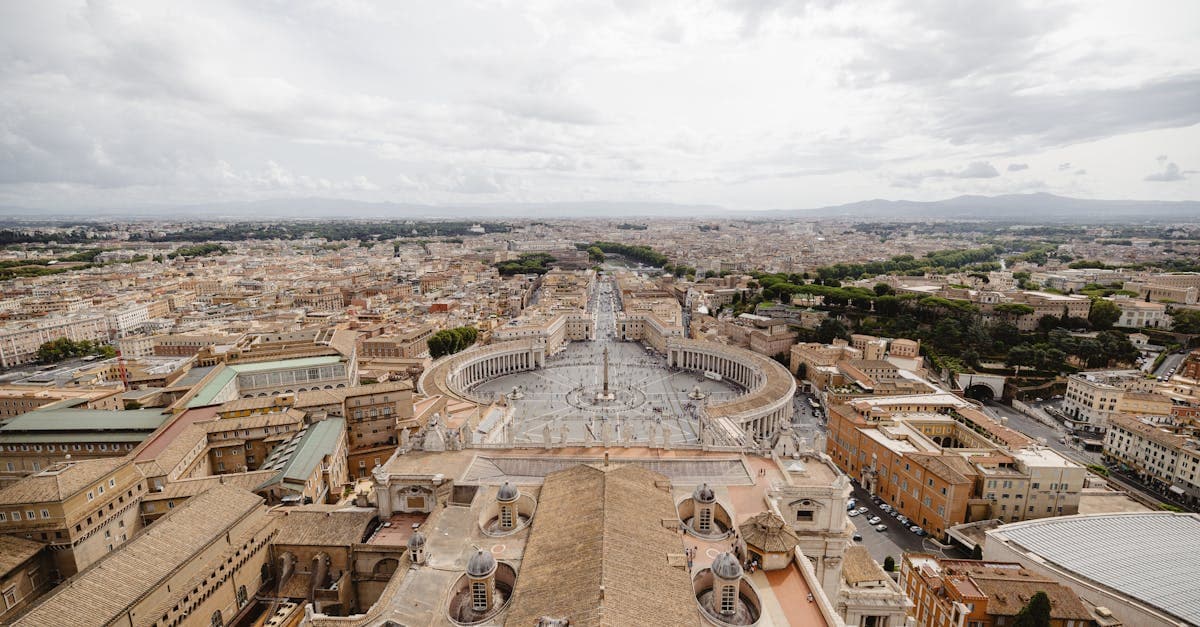 Aerial view of St Peter's Square in Vatican City, one of the best things to do in Rome