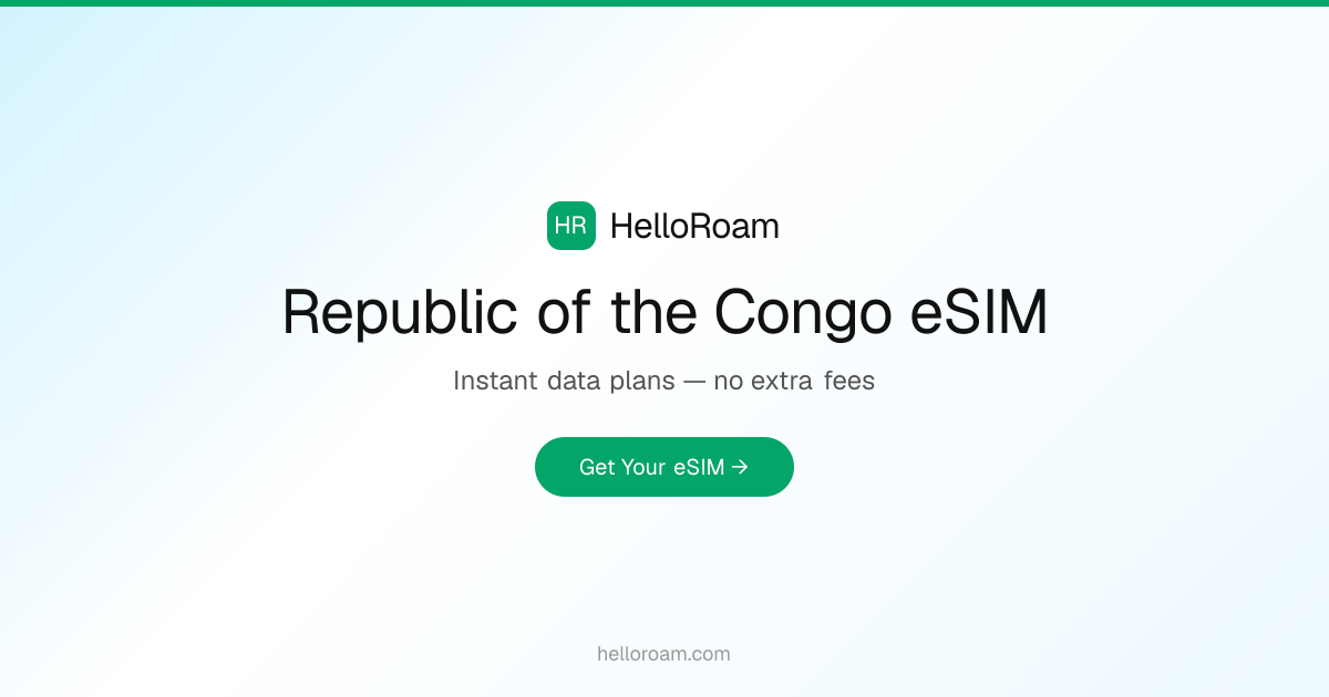 Republic of the Congo eSIM from A$11.14 | HelloRoam
