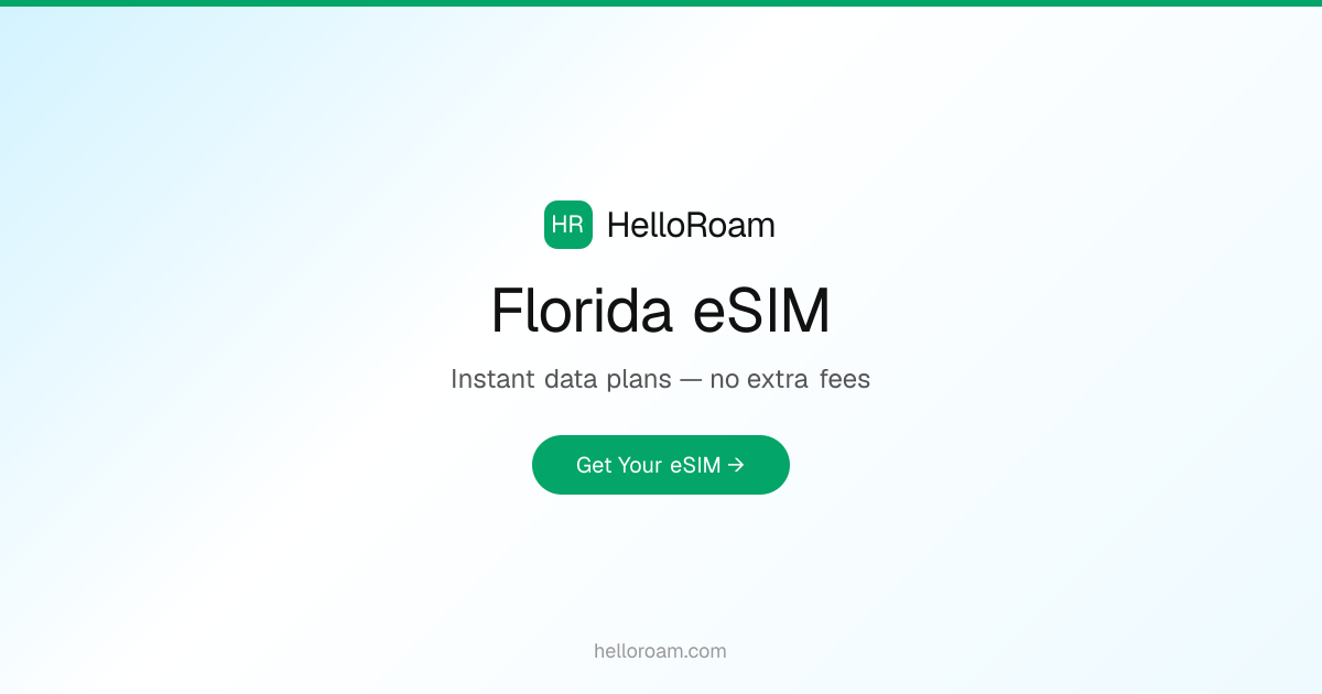 eSIM Florida from $2.87 | HelloRoam