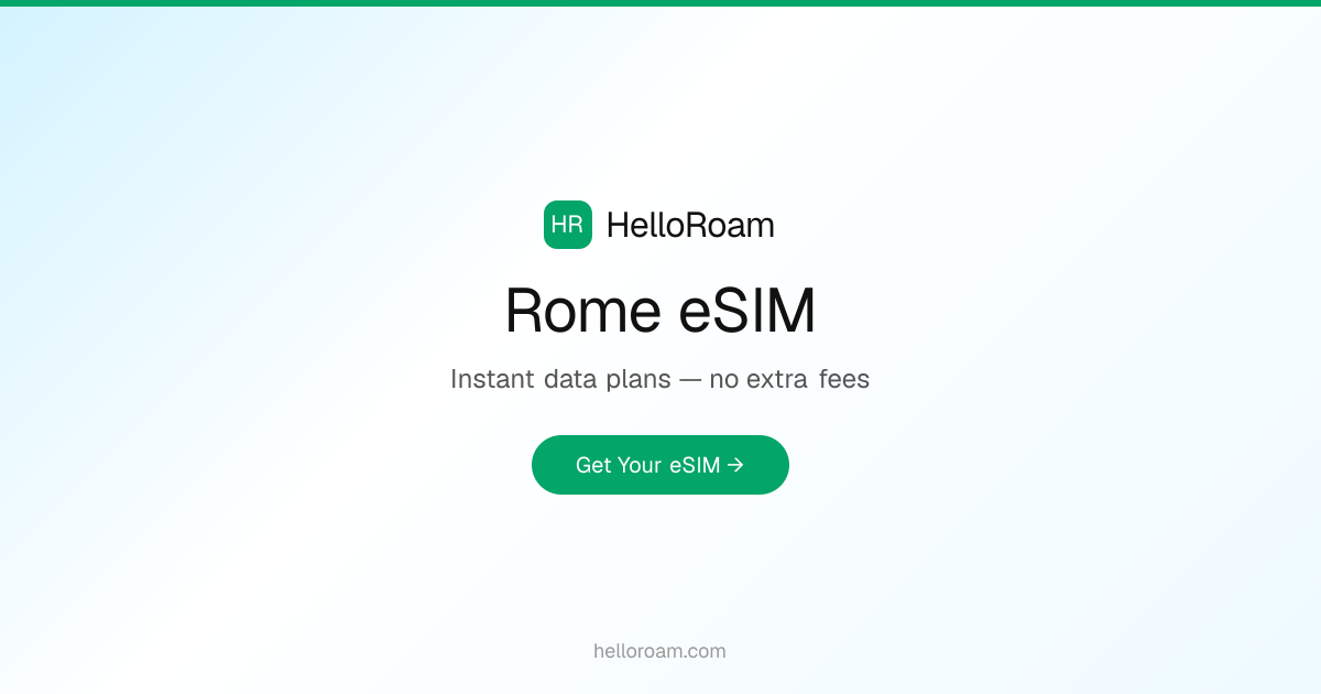 Carte SIM Rome dès 3,75 CA$ | HelloRoam