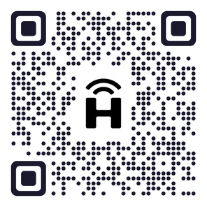 QR code that opens the HelloRoam app in your phone's app store