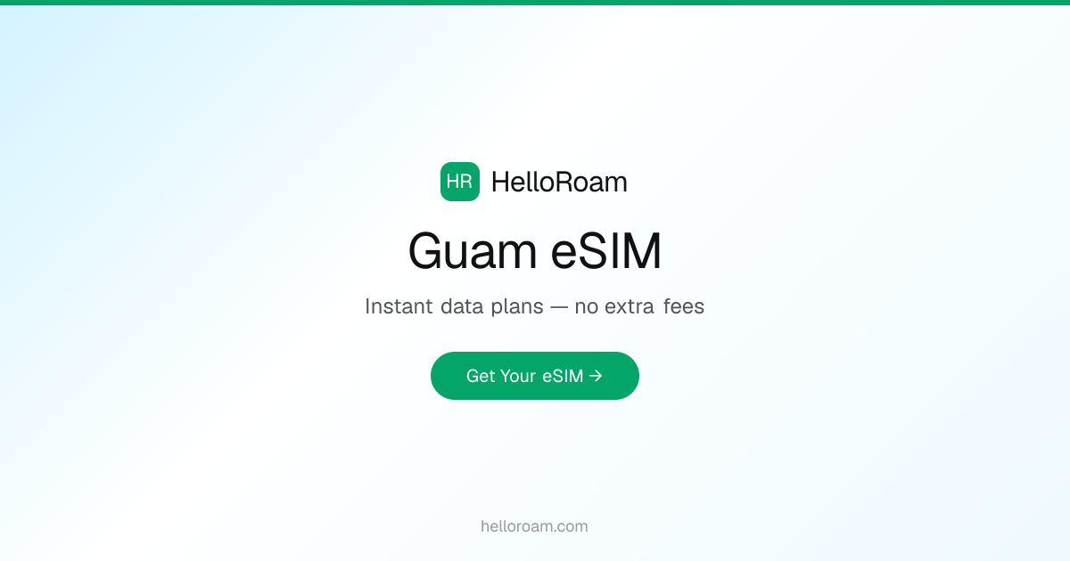 eSIM Guam a partir de R$ 40,88 | HelloRoam